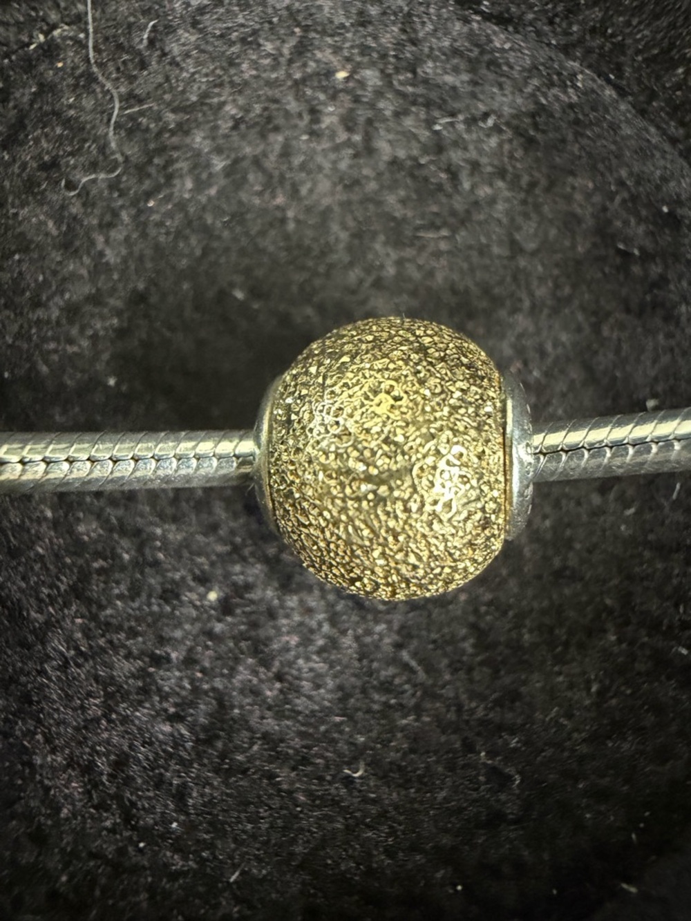 RETIRED Pandora Essence “Sensitivity” 14K Gold & Sterling Silver charm.